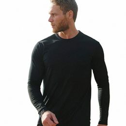 men's 100% Merino Wool Thermal lg sleeve T Shirt Base Laye Merino Wool Shirt 250g Wicking Breathable Anti-Odor v2ip#