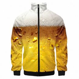 celebrati Beer 3D Printed Man Female Outwear Pullover Flight Pilot Thick Bomber Jacket Streetwear Zipper Coat Baseball Jacket V90k#