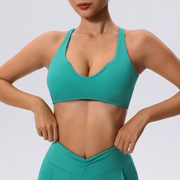 AL0Gym Clothes Women Underwears Yoga Bra Tank Tops Light Support Sports Bra Fitness Lingerie Breathable Workout Brassiere U Back Sexy Vest with Removable Cups