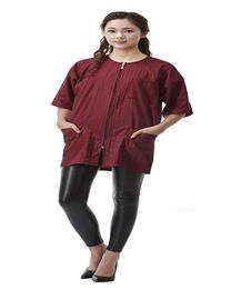 black white red hair cutting cape salon clothes with zipper07902078