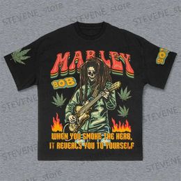 Men's T-Shirts Warren Graphic T Shirts Skull Print 100% Cotton T Shirt For Men and Women Hip Hop Strtwear Lota Hot Sale Tops T240325