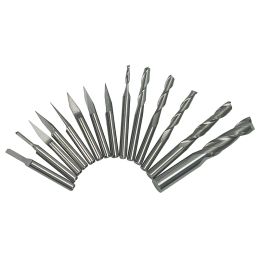 Boren 14 Pcs 3.175 Mm Drilling Tool Bits Cutter Carving Knife for PVC Wood Acryl MDF ABS Metal Material Cutting Cnc Machine