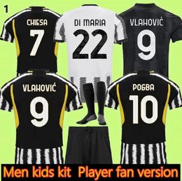 fans player soccer jerseys 2023 2024 home away MILIK DI MARIA VLAHOVIC KEAN CHIESA McKENNIE LOCATELLI jerseys 22 23 24 Kits men Kids unifor Juventus 3XL 4XL JJ 3.26