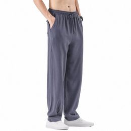 2022 Summer Men Chinese Style Linen Pants Men Solid Colour Cott Harem Pants Male Loose Straight Elastic Waist Joggers Trousers v82y#