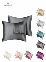 Party Favors Solid High Quality Silky Satin Skin Care Pillowcase Hair Anti Pillow Case Queen King Full Size Pillow Covers4202374