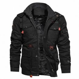 men Winter Military Jackets Coats Multi-pocket Casual Cargo Jackets High Quality Male Cott Winter Coats Warm Parkas Size 6XL e0FO#