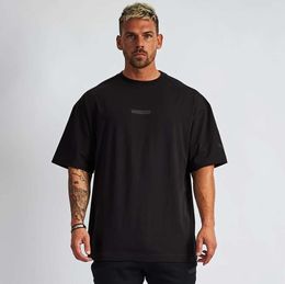 5 Colors Mens T Shirts Muscle Fitness Sports T-shirt Male Hip hop Oversized T-shirt Cotton Outdoor Summer Fashion Short Sleeve01