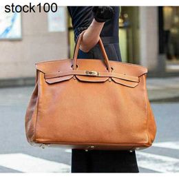 Handbags Handbag Large Hac Limited Top Bags Designer Edition Bag Travel Luggage Men's and Women's Fitness Soft Capacity 50 Bk Genuine Leather NEOV