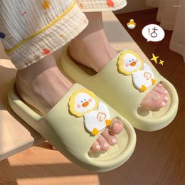 Slippers Slim EVA Sandals For Summer Cute Duckling Fashion Home Slipper Non Slip Men's And Women's Thick Sole Flip Flops