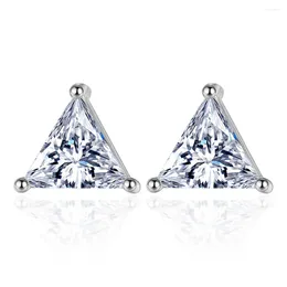 Stud Earrings Love Zircon Star Geometric Triangle Fashion