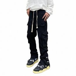 fi Chic Men Cargo Pants Streetwear Joggers High Street Techwear Man's Casual Trousers Japanese Hip Hop Punk Harem Pants 32Vg#