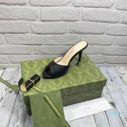 Fashion Slippers REVIVAL MULE High heels Shoes Women Slides Black Pink Orange Blue