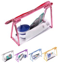 Clear Makeup Bag Transparent Plastic PVC Cosmetic Make Up Toiletry Bag Storage Zipper Pouch Beauty WB20343951849