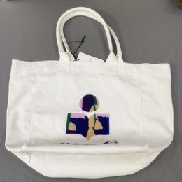 Lotte Japan South Korea Mar Canvas Bag Leisure Shopping Bag Tote Bag Tote Bag Colourful Embroidery Label