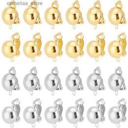 Ear Cuff Ear Cuff 40 pieces of brass clip on earring converter assembly easy to open in 2 Colours suitable for non perforated ears Y240326