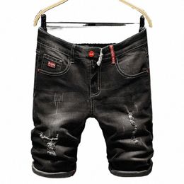 men's Denim Chino Fi Shorts Wed Denim Boys Skinny Runway Short Men's Jeans Shorts Homme Destroyed Ripped Jeans Plus Size G92b#