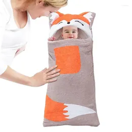 Blankets Baby Sleeping Blanket Swaddle For Boy Infant Winter Cotton Sack Warm Wearable With Legs One