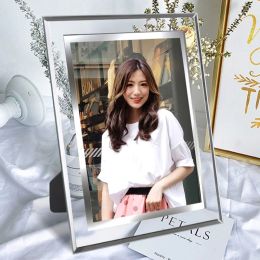 Frame Set of 2 crystal photo frame 5 7 6 8 10 inch 7 inch creative glass custom photo free photo