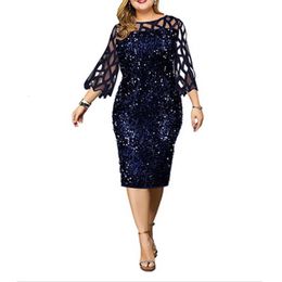 Plus Size Vestidos Formal Occas Dress for Women Summer Sexy Long Skirt Oversized Elegant Female Clothing Mini Dress 240412