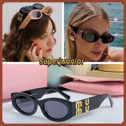 Mui Sunglasses Fashion Glasses Oval Frame Designer for Sunglass Womens Anti-radiation UV400 Polarized Lenses Mens Retro Eyeglasses Original with Box