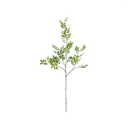 Decorative Flowers Simulated Green Stems Artificial Plant Leaf Branches Faux Twig PVC Plastic 1PC DIY 41.3 Inches Home Office Shop