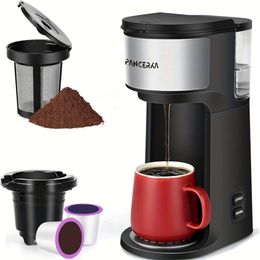 1pc, 2-in-1 Single Serve for K-cup Capsules Ground with Reusable Mesh Philtre Included, Brews 6 14 Ounces and Fits A Travel Mug, 1000 Watts Maker Coffee Bar