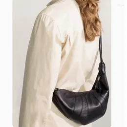Totes Genuine Leather Croissant Women Bag Female Crossbody Shoulder Sheepskin Fashion Dumpling Handbag 01-GN-xkksyp