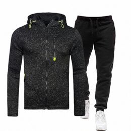 2023 Autumn New Fi Brand Sporty Street Hooded Jacket Mens Casual Pants Jogging Set Classic Male Gym Fitn Hoodie Outfits Z2wA#