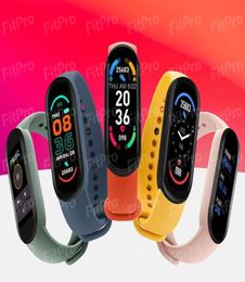 M 6 Smart Bracelet Wristbands Fitness Tracker Real Heart Rate Blood Pressure Monitor Screen Waterproof Sport Watch For Android Cel4878263