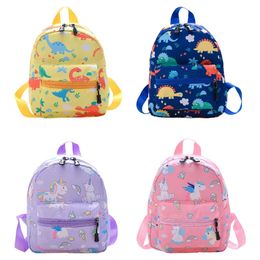 Children Backpack Cartoon Dinosaur Unicorn Pattern Baby Cute Kindergarten Schoolbag Waterproof Kids Bags Boys Girls Backpacks 240318