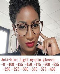 Sunglasses Anti Blue Light Cat Eye Ladies 2021 Prescription Myopia Glasses Women Magnifying Computer Frame AntiFatigue Eyewear NX5553333