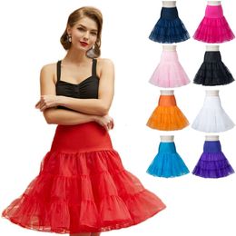 Mishow 50S 60S Petticoat Vintage Rockabilly Swing Saia Vestido Crinoline Tutu Underskirts para mulheres