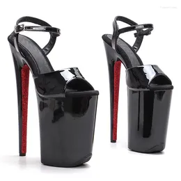 Dance Shoes Peep Toe 23CM/9inches PU Upper Plating Platform Sexy High Heels Sandals Pole 026