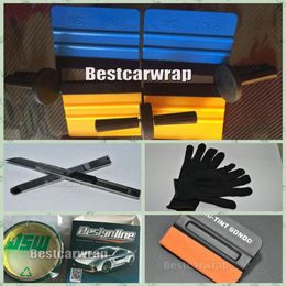 1xKnife 2x cutter and 4pcs Magnet 4 pcs 3M Squeegee 1x Knifeless tape 1 pair gloves For Car Wrap Window tint Tools kits5949365