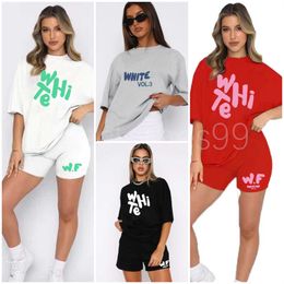 Girl White Shirts Women Tshirt Designer T Shirt Summer Tops Loose Solid Colour Sweatshirt Top Tee Luxury Casual Clothes Tide Sprayed Tops Women Fox Tracksuit Sets