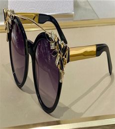 fashion pop sunglasses VIVY cateye frame with detachable metal crystal decorative beams Exaggerated and lowkey style uv400 lens8143452