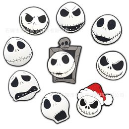 night christmas skull ghost Anime charms wholesale childhood memories funny gift cartoon charms shoe accessories pvc decoration buckle soft rubber clog charms