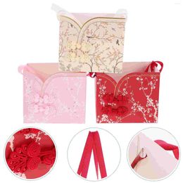 Decorative Flowers 6 Pcs Flower Suitcase Gift Bags Container Paper Tote Delicate Storage Ribbon Multipurpose Pouch Birthday Party