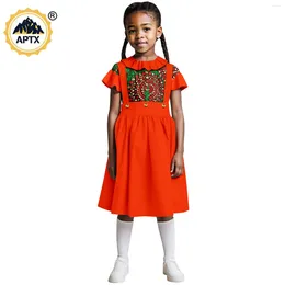 Ethnic Clothing African Clothes Dashiki Cotton Ruffles Sleeve Top And Straped Skirt Sets Baby Girl Outfits Bazin Riche Children Outwear