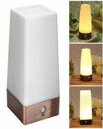 Table Lamps Wireless PIR Motion Sensor Light LED Night Battery Powered Lamp Warm White Room Desk For Home BedroomTable LampsTable5063093