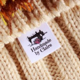 accessories Handmade Cotton Label with Logo or Text, Sewing Accessories, Tags for Knitted Things, Custom,Personalizada, Gift Tags, 25x70mm