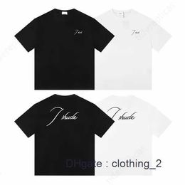 Rhude T Shirt Men Tshirts Designer Clothes Womens T-shirt High Street Hip Hop Couple Grammage Graphic Tee Hand Painted Graffiti 8Q7B