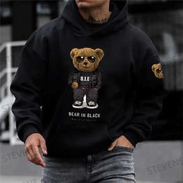 Men's Tracksuits Mens sweater pullover hooded sweatshirt hooded pattern printed daily sports strt designer basic spring and autumn clothing T240326