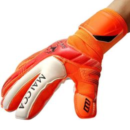 kids professional goalkeeper gloves finger protection thick latex soccer 240318