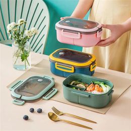 Dinnerware Microwave Safe Lunch Box Grade Material Functional Tableware Airtight 2-tier Mesh Sealing Leak-proof