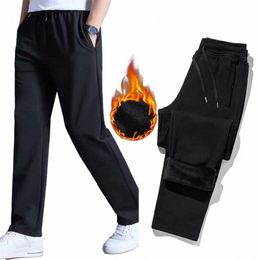 men's Winter Warm Stretch Thermal Trousers Casual Middle Waist Slim Athletic Pants Fleece Lined Thick Bottoms Sports Joggers t54I#