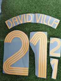 accessories 2006 #21 David Villa Xavi Nameset Custom Diy Name Number Iron On Heat Transfer Soccer Badge Patches