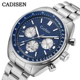 Wristwatches CADISEN Men's Watches 2024 Top Luxury Quartz Chronograph Watch For Men Sapphire Waterproof Sports Wristwatch Clock Reloj Hombre