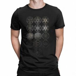 13 Circles Tight Cluster Galaxy Sacred Geometry T-Shirts Men Magic Mandala Vintage Cott Tee Shirt Short Sleeve T Shirt N0xg#