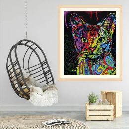 Number Colourful Cats paintings by numbers diy oil painting drawing by numbers acrylic paint on canvas Wall Art picture with frame 40x50